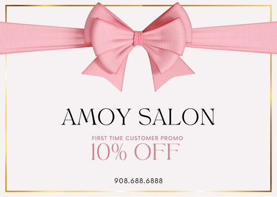 Welcome to Amoy Salon & Spa. We're so glad you found us! Call today 908.688.6888