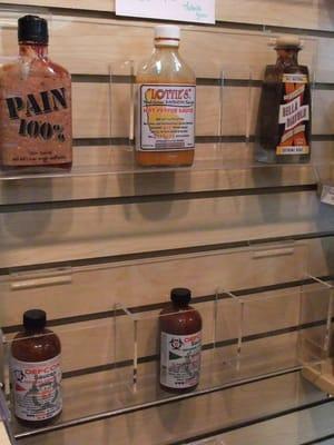 One of the self serve sample shelves