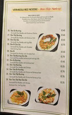 Menu 2/18/24 (Vermicelli Bowls)