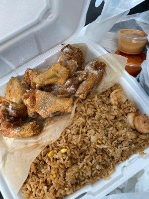 Wings and rice for my life!