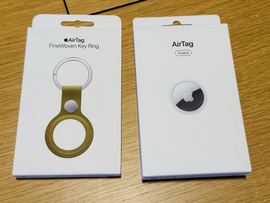 AirTag and Olive  Fine Woven Key Ring