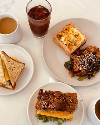 Egg sandwich, quiche & foccacia egg sandwich