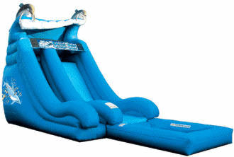 18' Dolphin Super Splash Down
Water Slide w/Pool Rental