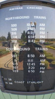 Olympia train schedule 08/22/14