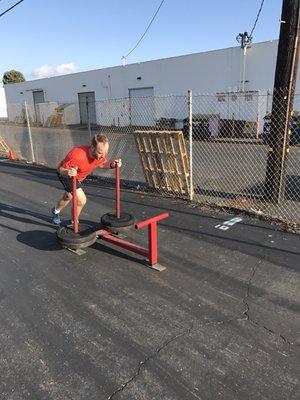 Pushing the sled/Prowler