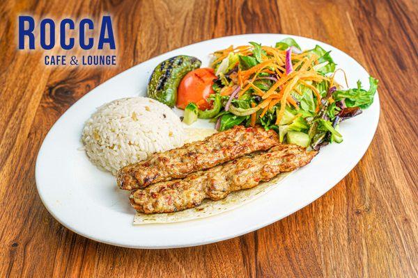 Chicken Adana Kebab. Best parts of chicken blended with special herbs and spices.