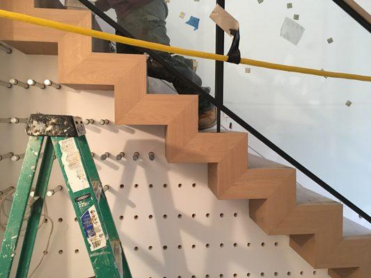 Residence in Noe Valley.
 Custom stairs , finished with hard wax oil.