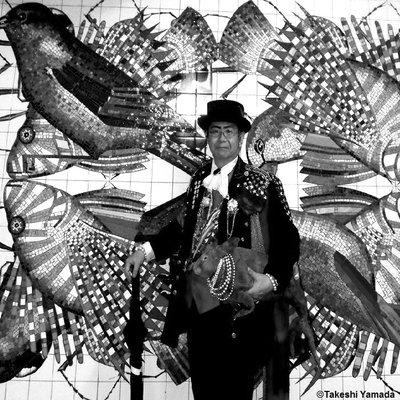 MTA - Jay Street - Metro Tech subway station. Dr. Takeshi Yamada and Seara (Coney Island sea rabbit). colorful title mural