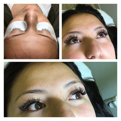 Volume lashes medium length