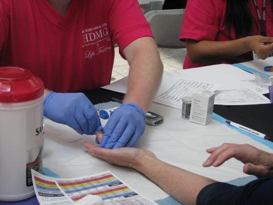 Giving free Health Screenings at the Life Festival at the AV Mall in Palmdale! Check out our website or Facebook page for dates and times.