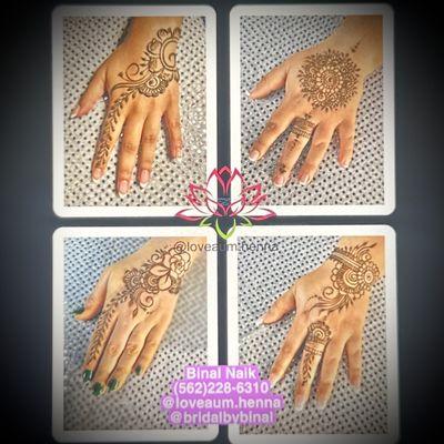 Party Henna! 
Instagram: @loveaum.henna 

@bridalbybinal 

Thank u