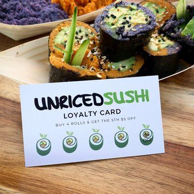 UNRICEDSUSHI Loyalty Card