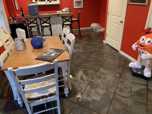 Basement flooded. Courtesy of Wilson Pools.