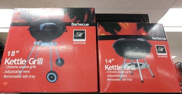 bbq grill, small and large.