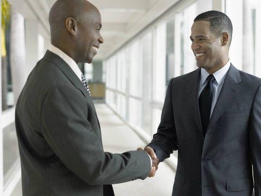 Businessmen shaking hands