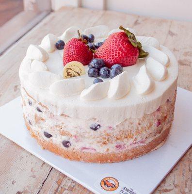 New 4th of July - Vanilla Fruit Cake! Order them at ordermonarca.com