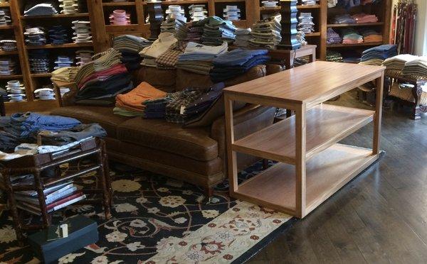 Solid Mahogany display for Menswear shop