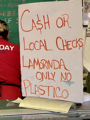 Cash only or local Lamorinda checks