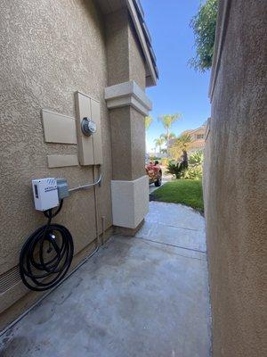 Outdoor EV Home Charging station install