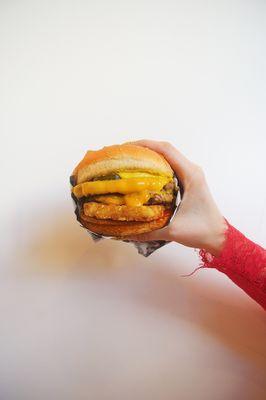 Crunchy Double with a fat hash brown and 2 thick impossible patties.