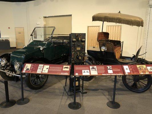 Original Teslas! aka Baker Electrics.  Check out the surrey with the fringe on top!  Chicks and geese and ducks better scurry!