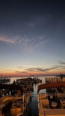 Boat dock at polly's dock and clamhouse.