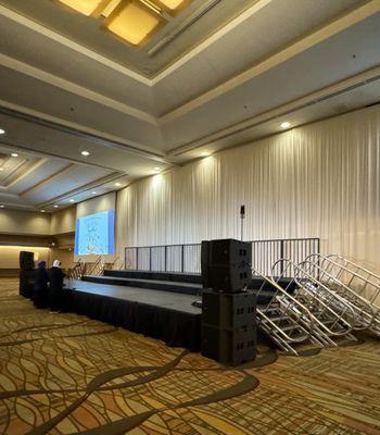 Audience riser at the Anaheim convention center