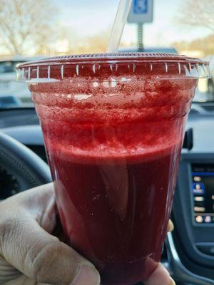 Beet, carrots, apple , ginger drink