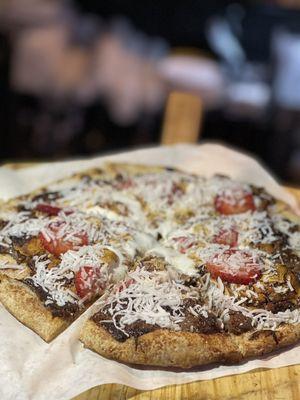 Strawberry Nutella coconut pizza!