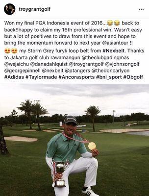 My Student on the Asian PGA Tour won back to back tournaments! Follow me on Instagram @TroyGrantGolf . Message me any questions