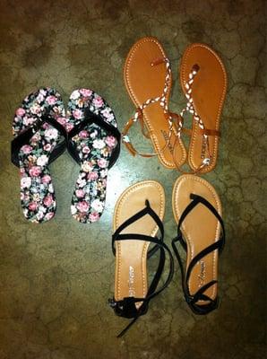 $3.99-$5.99 summer sandals