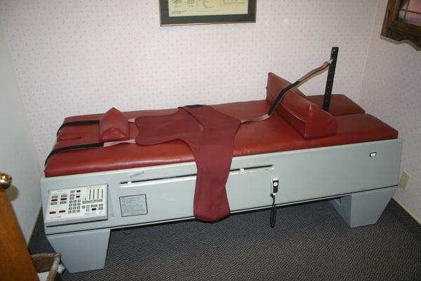 Decompression table for stubborn lower back injuries and Disc herniations.