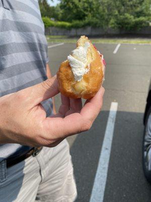 Butter cream filled donut!