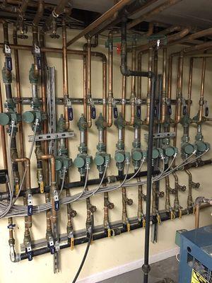 Boiler piping for a large house on Long Island.