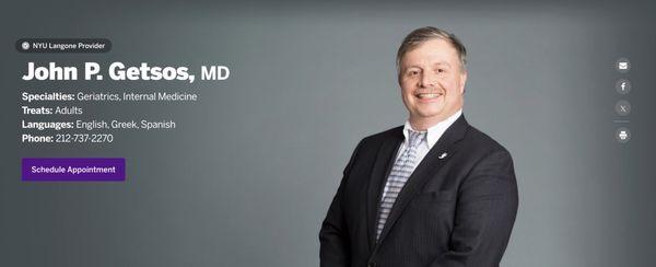 John P. Getsos, MD