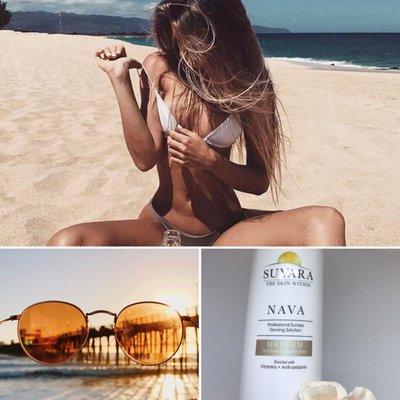 That's right you decide whether to go "sans the tan lines" with your Suvara Glow.