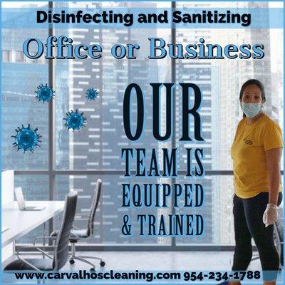 We offer disinfecting and sanitizing service for your office.