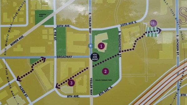 Map of walking trail