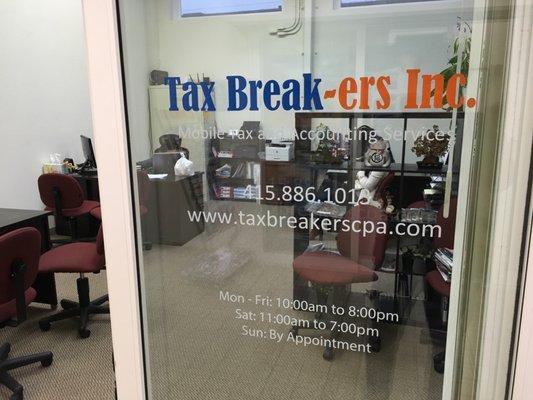 Tax Break-ers Office @ 275 6th Ave. SF, CA