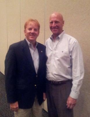 Scott Hansard pictured with president of American Strategic Insurance Company, John Auer