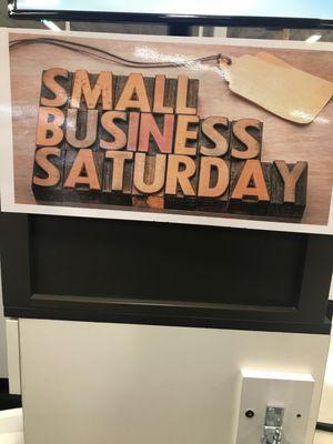 Small Business Saturday is 3/23/19