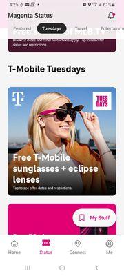 Add to go get free T-Mobile glasses with Elipse Lenses