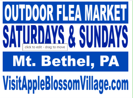 Our Outdoor Flea Market will be open Saturdays and Sundays from 8:00 am to 4:00 pm  weather permitting beginning April 1, 2023.