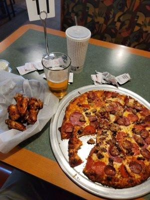 Great pizza and wings! Great service by Daniel, Chris Reyes, and all the staff.