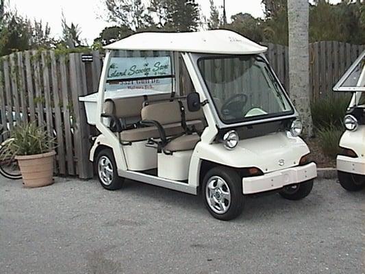 Street legal Golf Cars available for daily, weekly rentals.