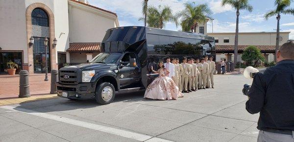 Quinceanera party bus