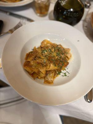 tagliatelle Pappadelle (pasta in a braised lamb ragu)