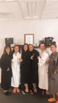 Private Spa parties can be booked for all your special events.