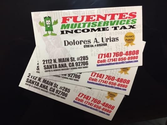 Some of our business cards