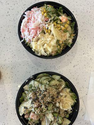 My husband and I both got a medium Poké bowl. They are very generous in their serving sizes.